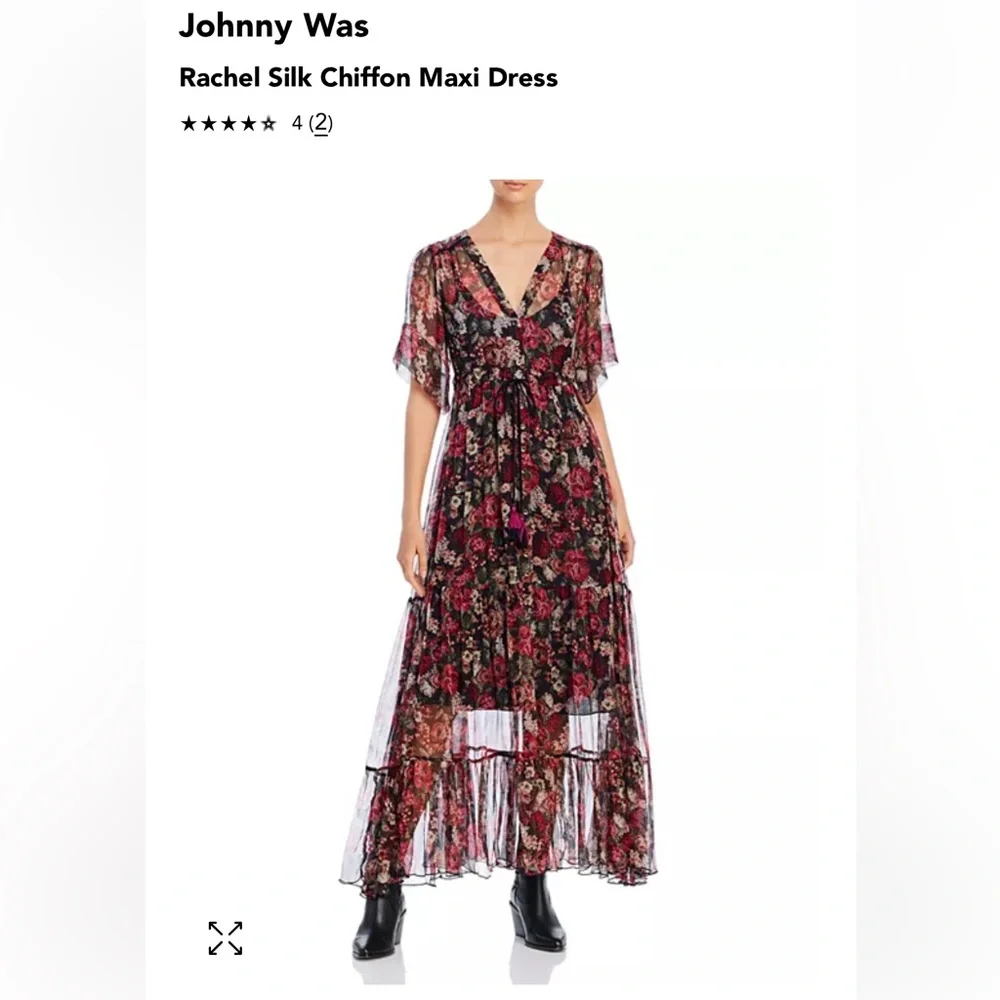 johnny was plus size maxi dress Johnny Was Women's The Janie Favorite Cap Sleeve Dress-Birdie